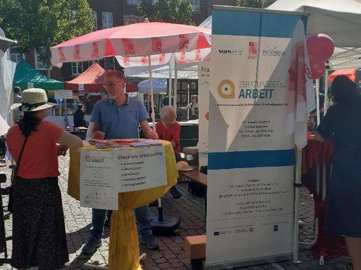1. Mai 2025: Infostand Katschhof Aachen